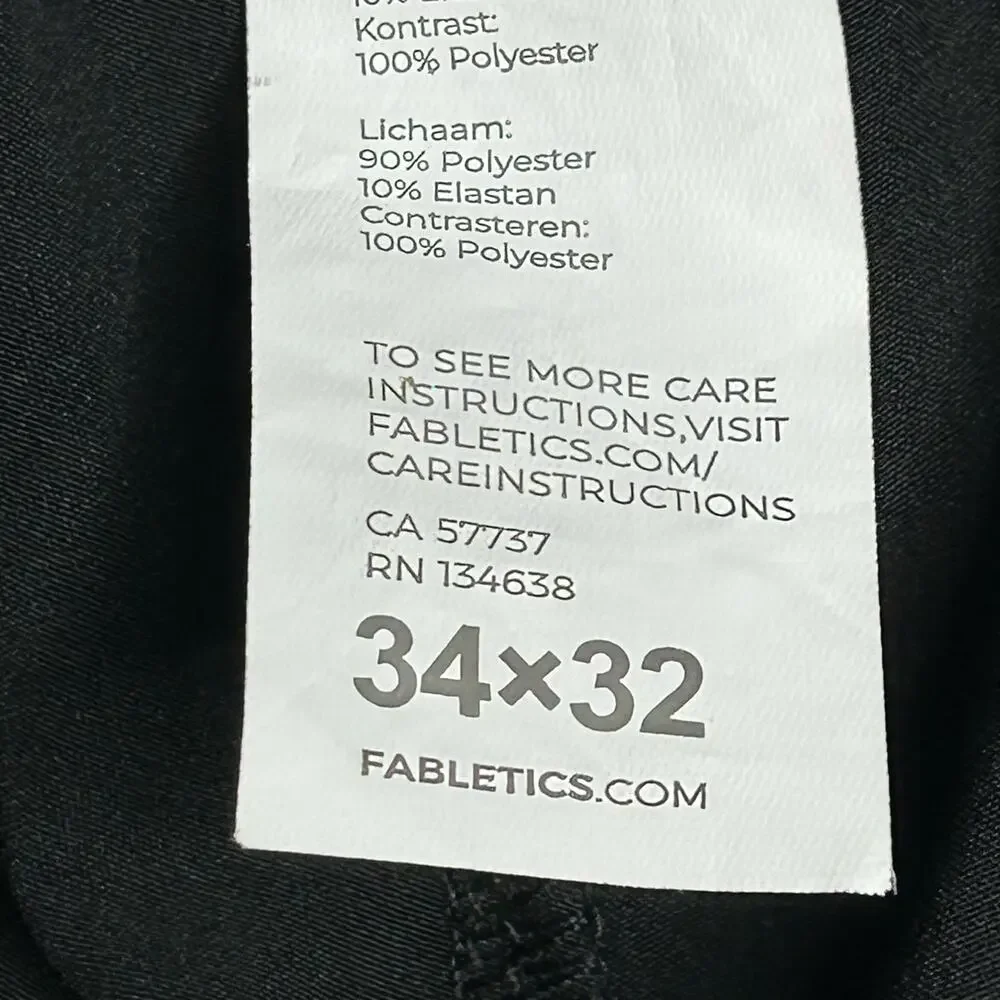 Fabletics Mens Size 34X29 The Only Pant Black PT2253840